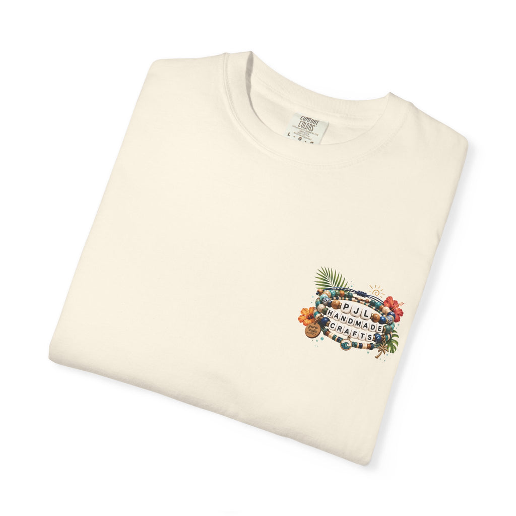 PJL Handmade Crafts Beaded Logo T-Shirt