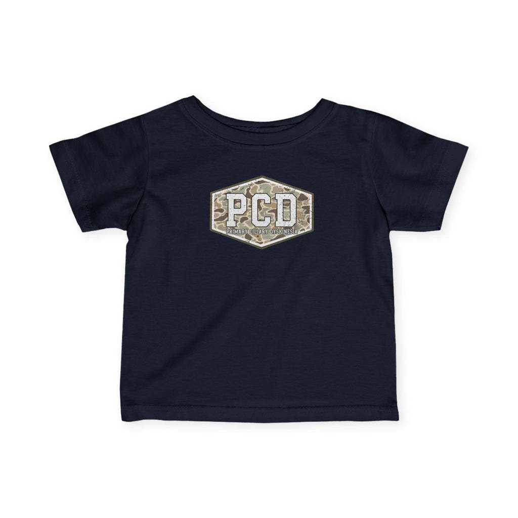 Infant PCD Camo Logo T-Shirt — Primary Ciliary Dyskinesia Awareness Tee
