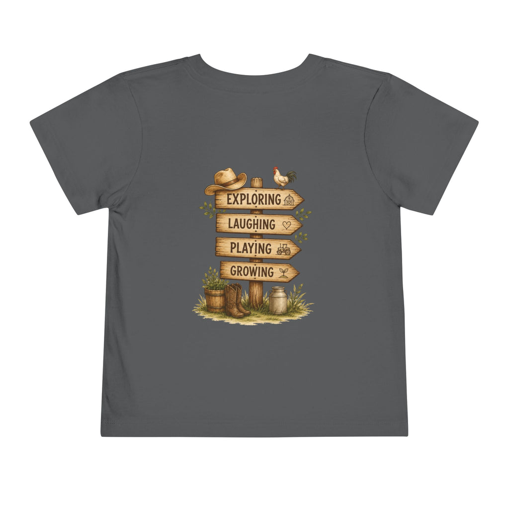 Grandkids Camp Toddler Tee — “with Nonnie & Papa G” Farm Adventure Shirt