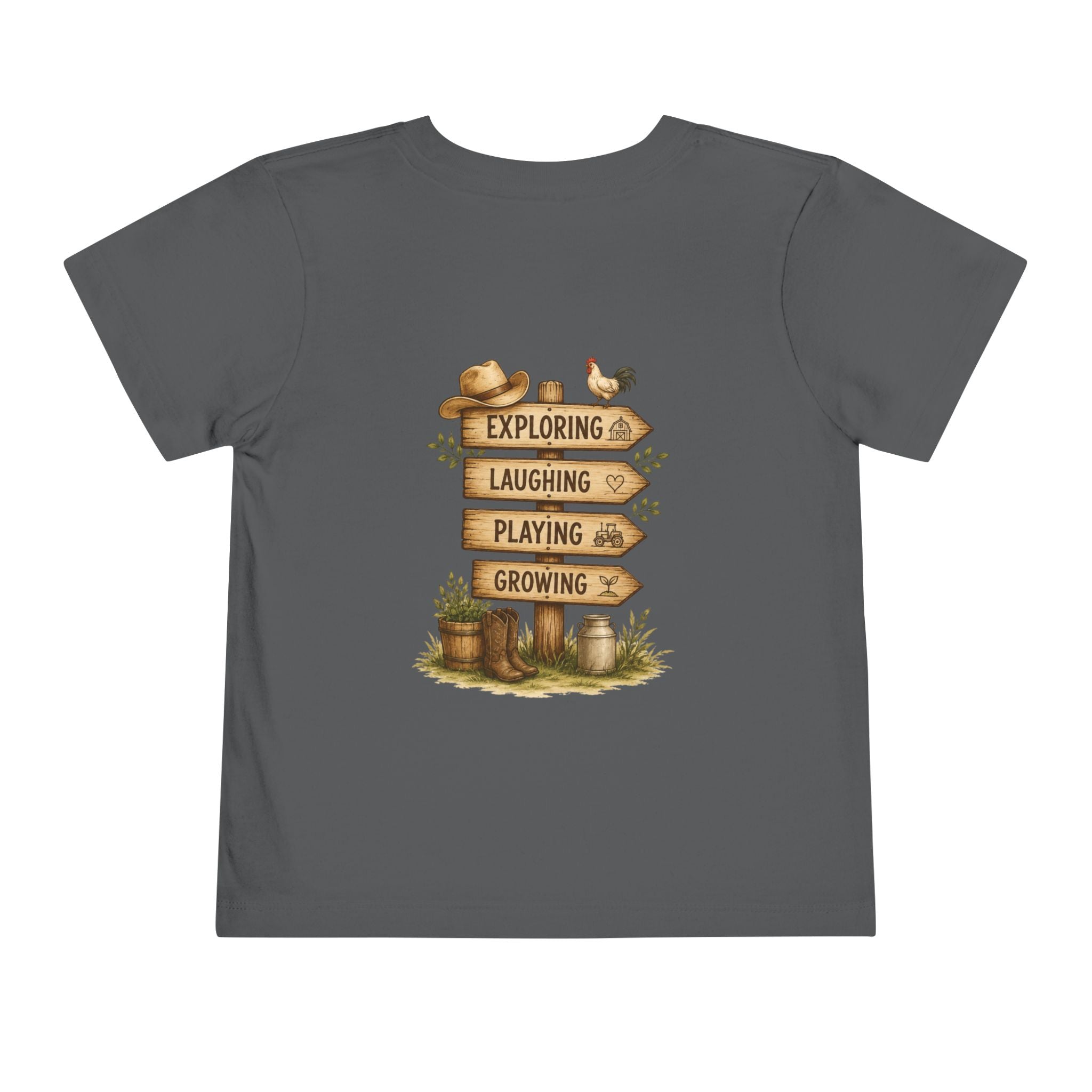 Grandkids Camp Toddler Tee — “with Nonnie & Papa G” Farm Adventure Shirt