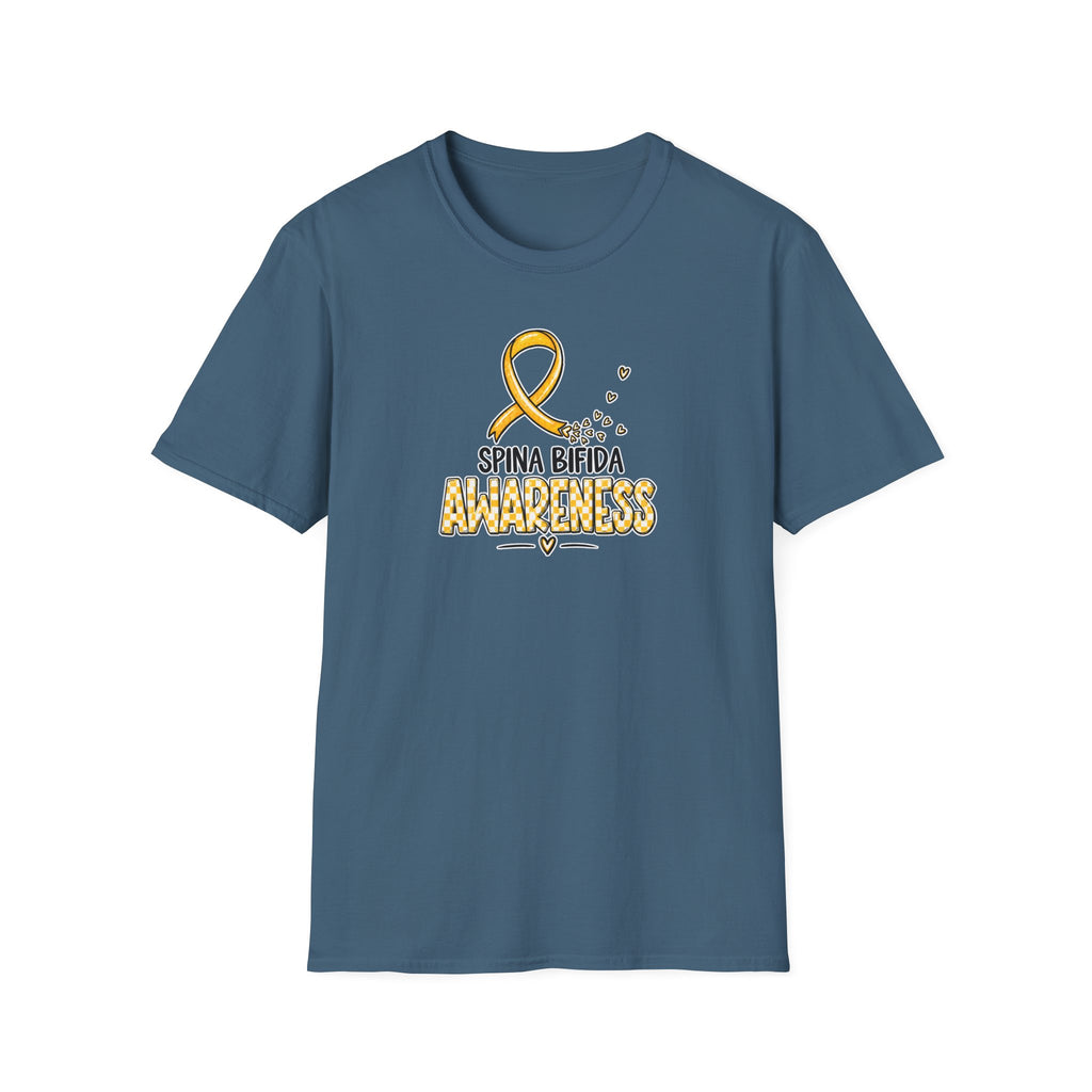 Spina Bifida Awareness T-Shirt — Gold Ribbon Support Tee