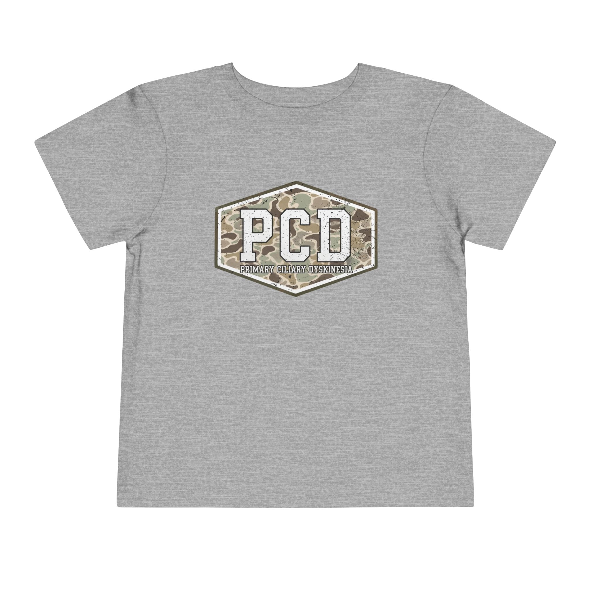 Toddler PCD Camo Logo T-Shirt — Primary Ciliary Dyskinesia Awareness Tee