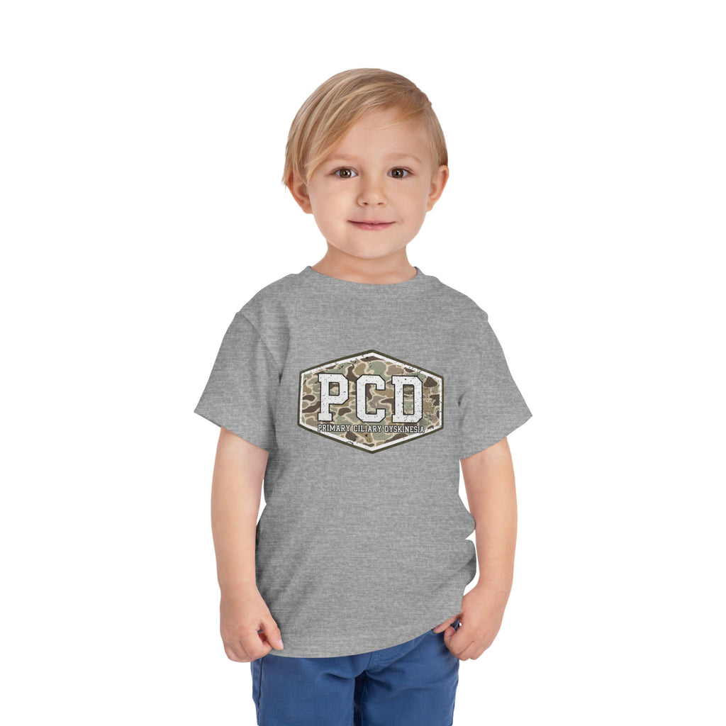 Toddler PCD Camo Logo T-Shirt — Primary Ciliary Dyskinesia Awareness Tee