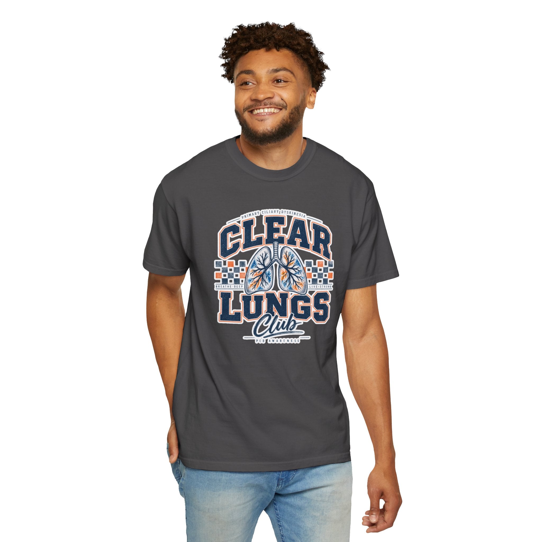 PCD Clear Lungs Club T-Shirt — Vintage Athletic Respiratory Health Tee