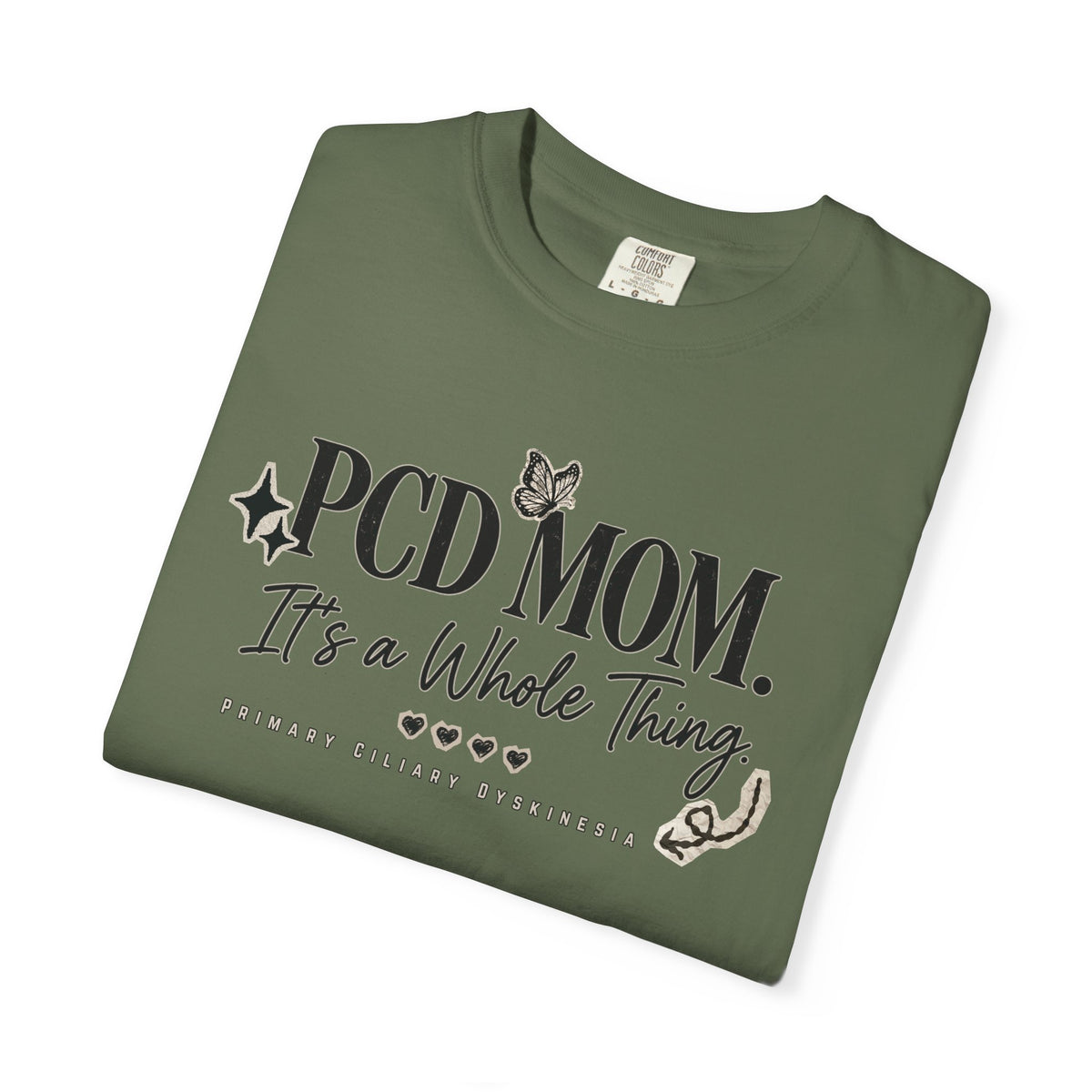 PCD Mom T-Shirt – "PCD MOM. It's a Whole Thing" Graphic Tee for PCD Awareness
