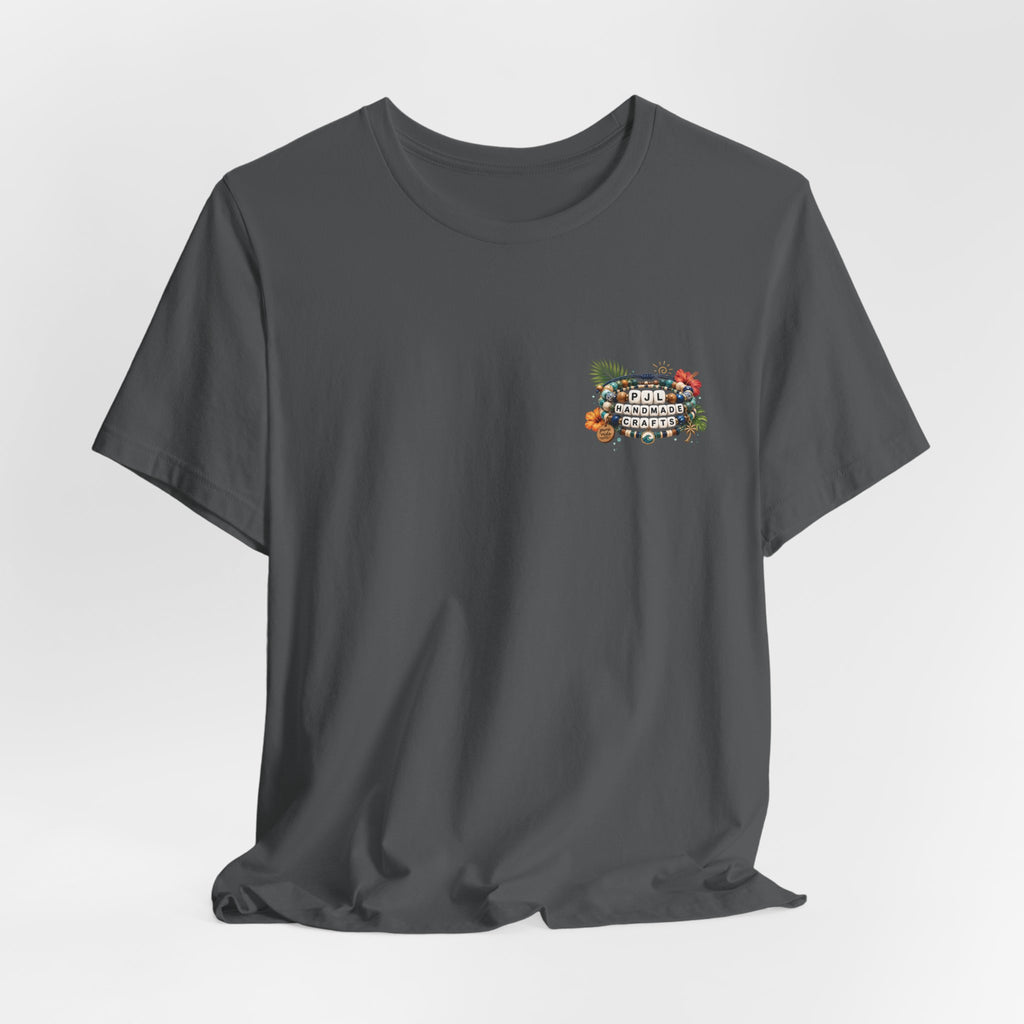PJL Handmade Crafts Beaded Logo T-Shirt