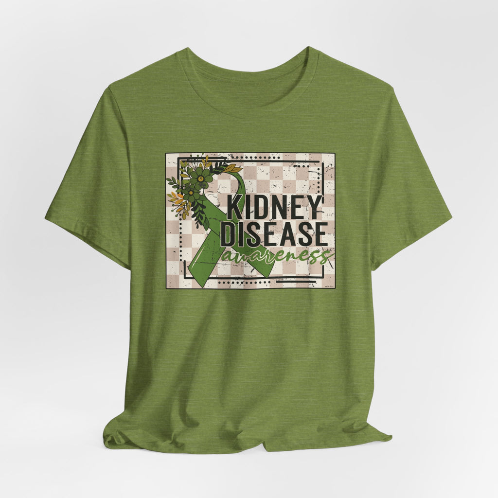 Kidney Disease Awareness Tee — Green Ribbon Support T-Shirt