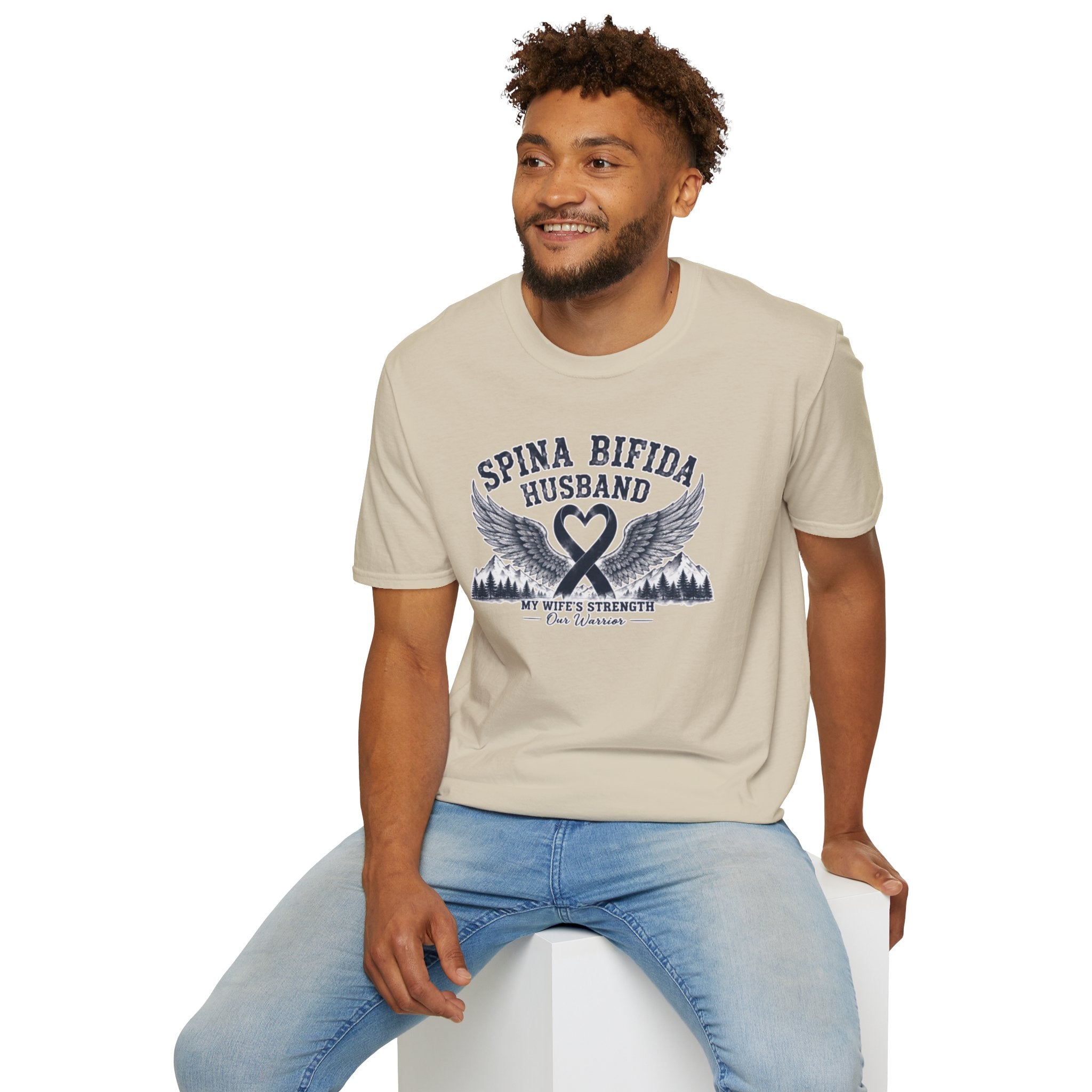 Spina Bifida Husband T-Shirt — My Wife’s Strength Support Tee