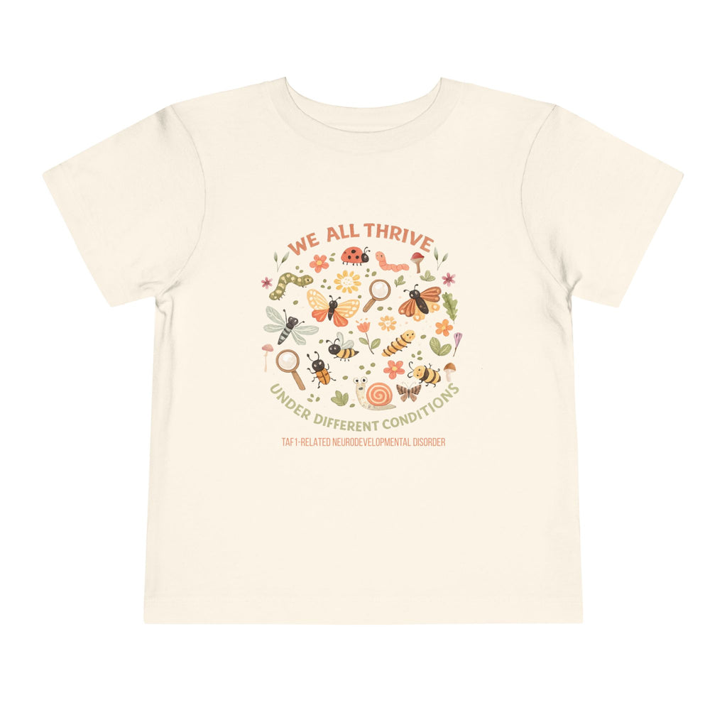 Toddler Tee — "We All Thrive" TAF-1 Neurodevelopmental Disorder Awareness Shirt