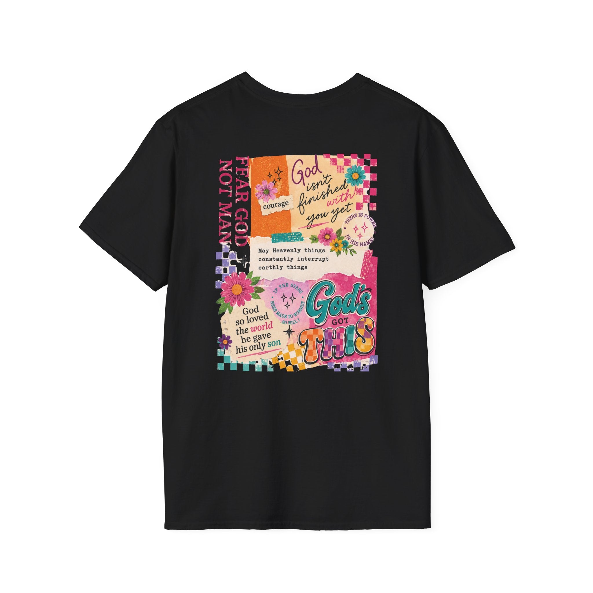 Christian T-Shirt — "God so loved the world he gave his only son" Pocket Design