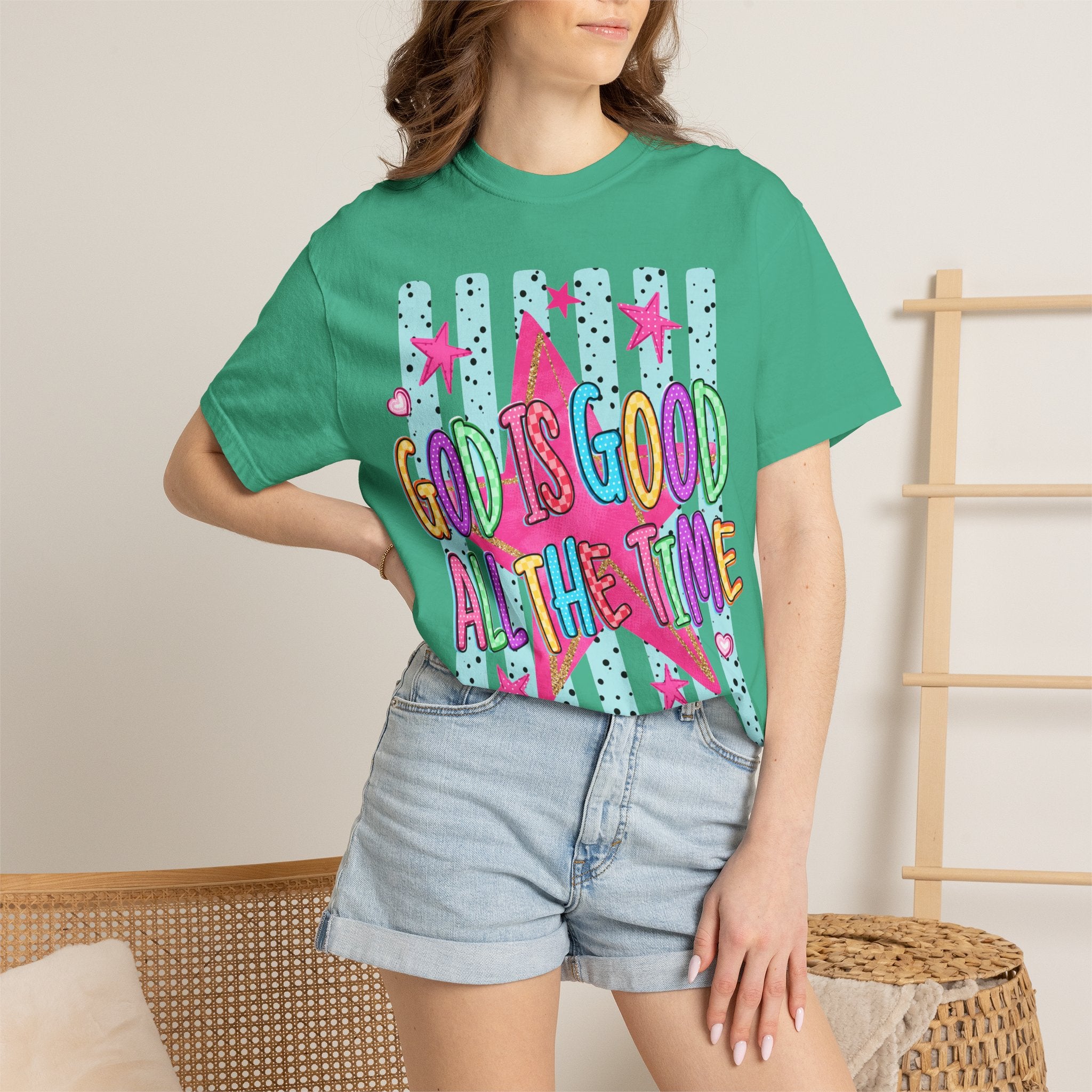 God Is Good All The Time T-Shirt — Bright Faith Graphic Tee