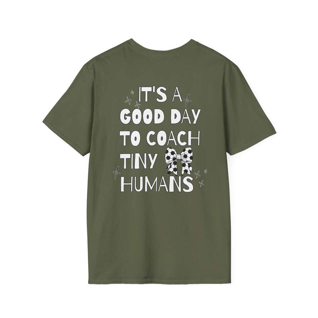 Soccer Coach T-Shirt - Tiny Humans Coaching Design