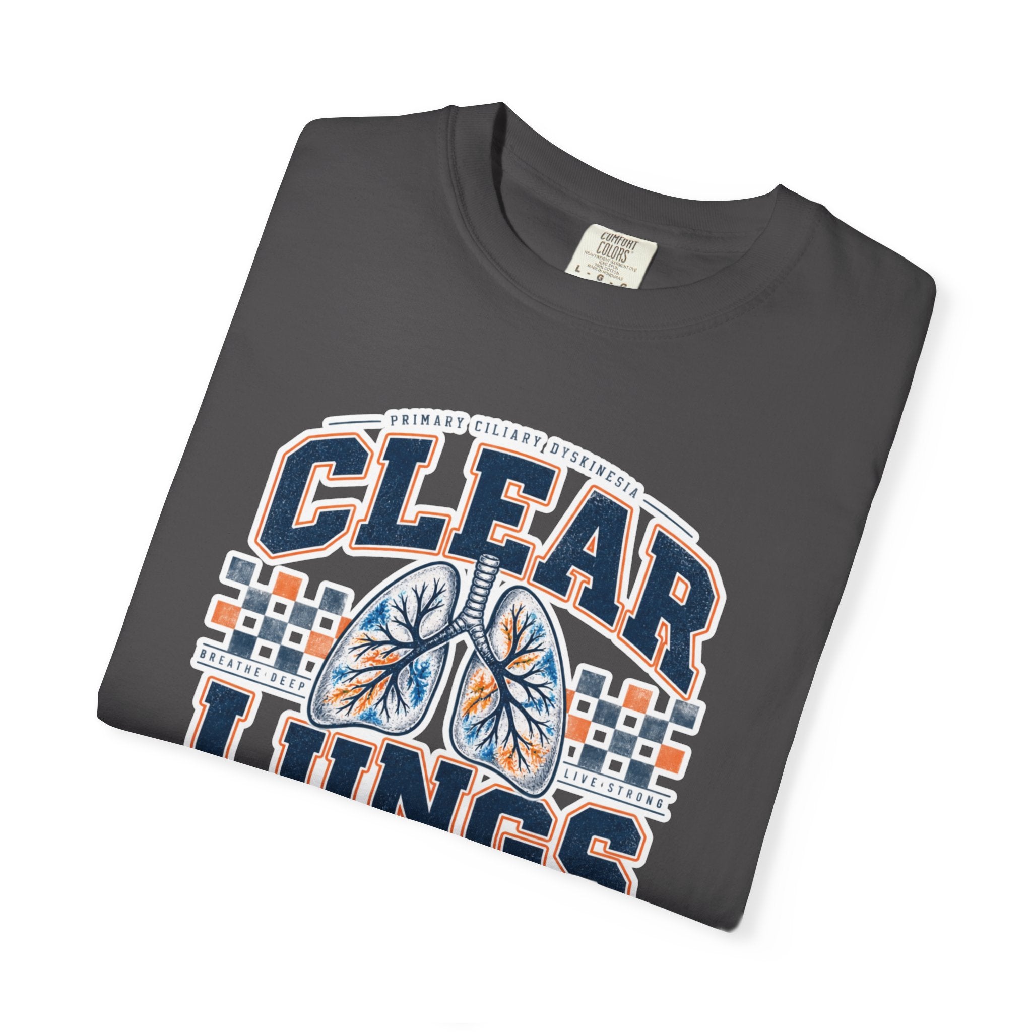 PCD Clear Lungs Club T-Shirt — Vintage Athletic Respiratory Health Tee