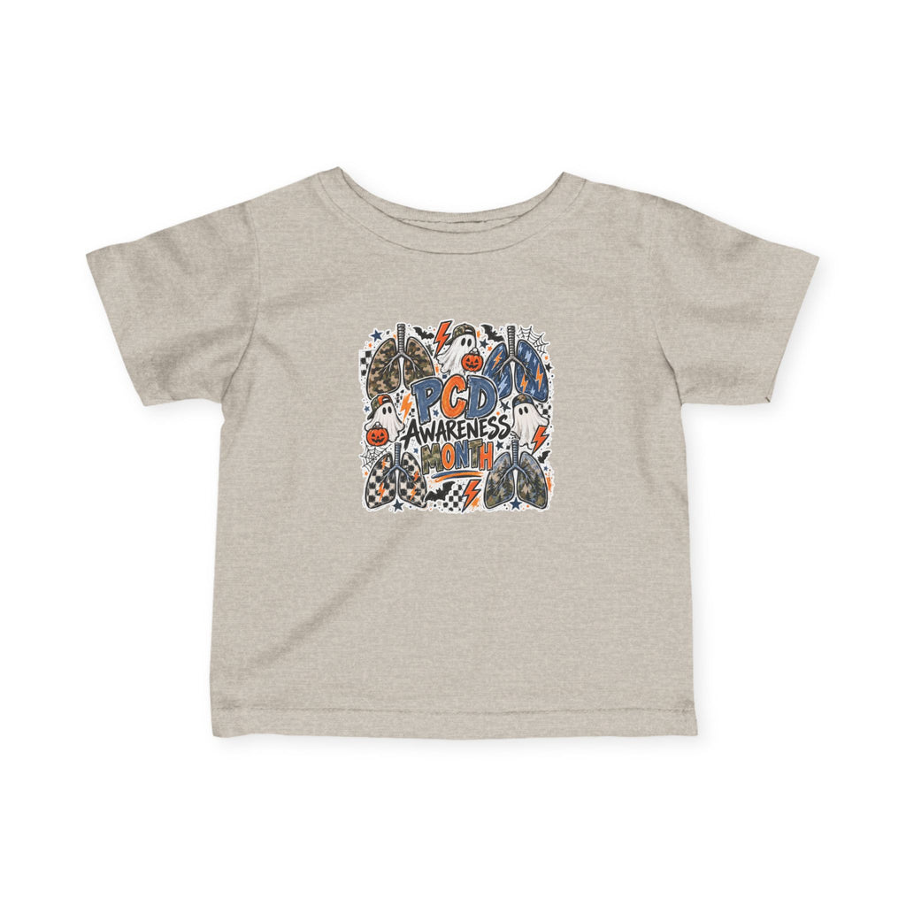 Infant Tee — PCD Awareness Month Pumpkin Ghosts Design