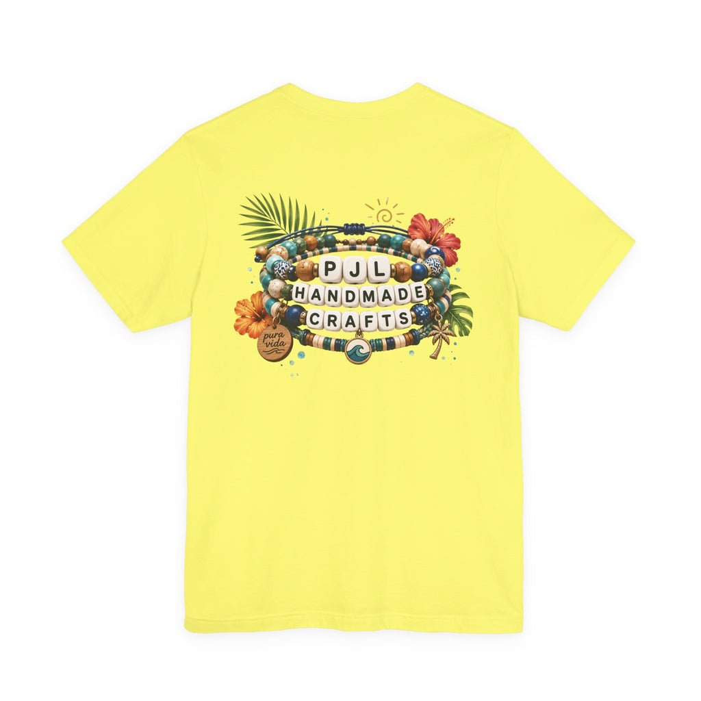 PJL Handmade Crafts Beaded Logo T-Shirt