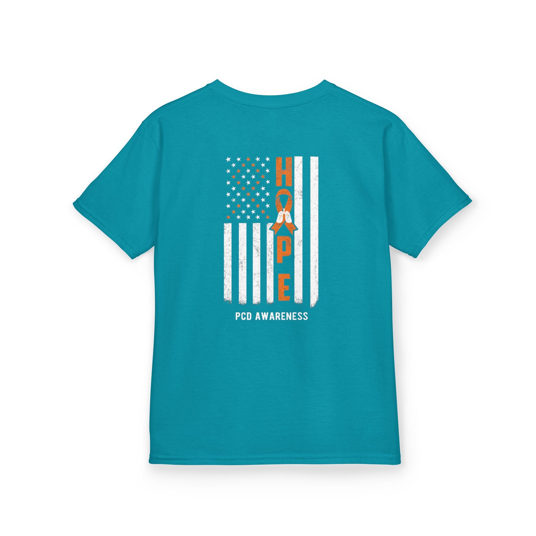Kids Tee - Youth PCD Awareness Flag