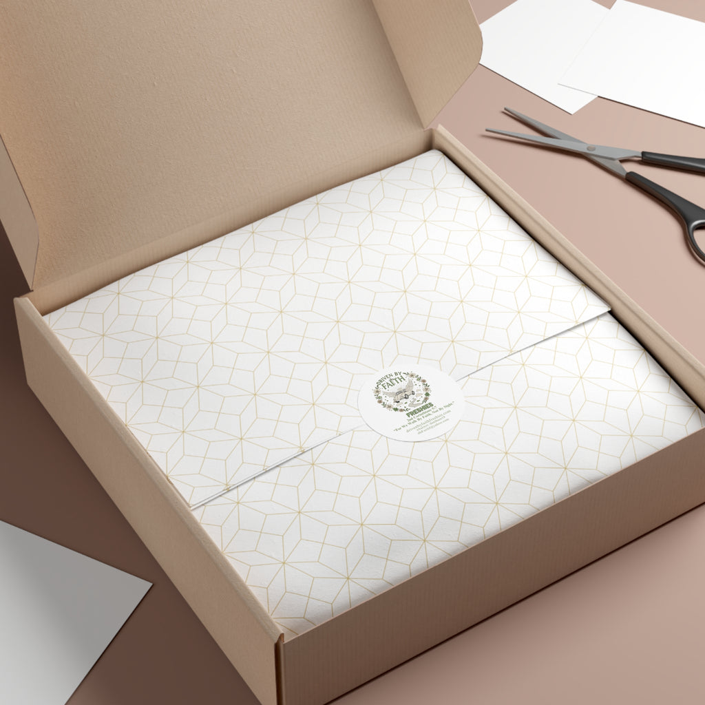 Driven By Faith Round Sticker — 'Freshies' Inspirational Vinyl Sticker with 2 Corinthians 5:7- Dani