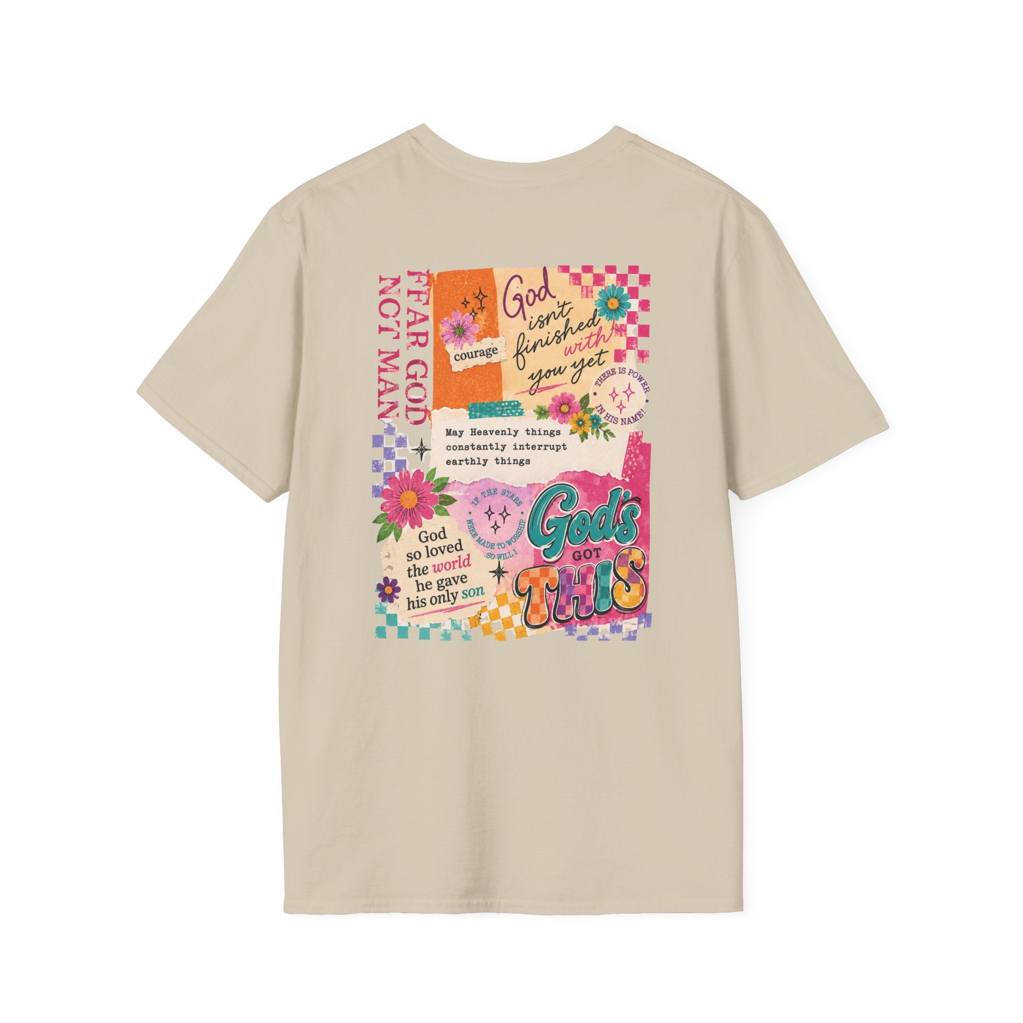 Christian T-Shirt — "God so loved the world he gave his only son" Pocket Design