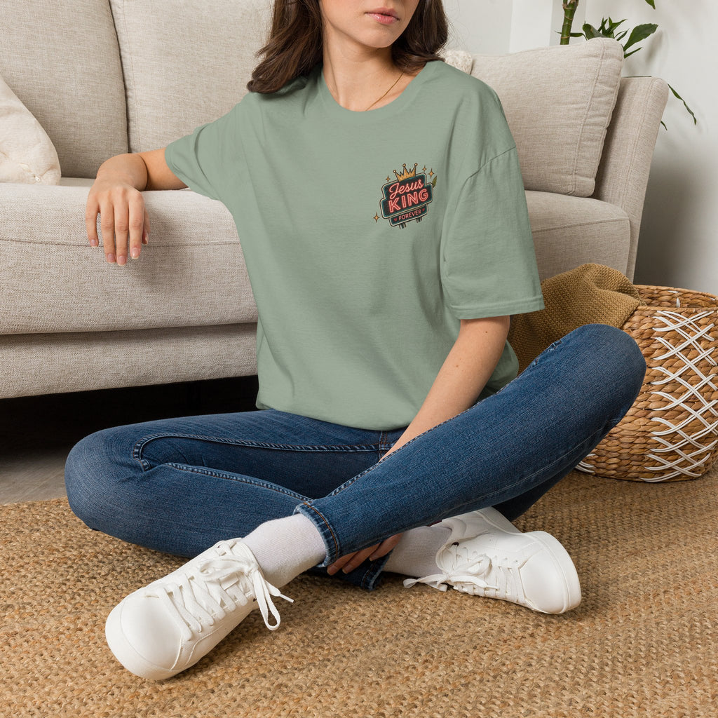 Jesus Is King T-Shirt — Retro Crown Faith Tee