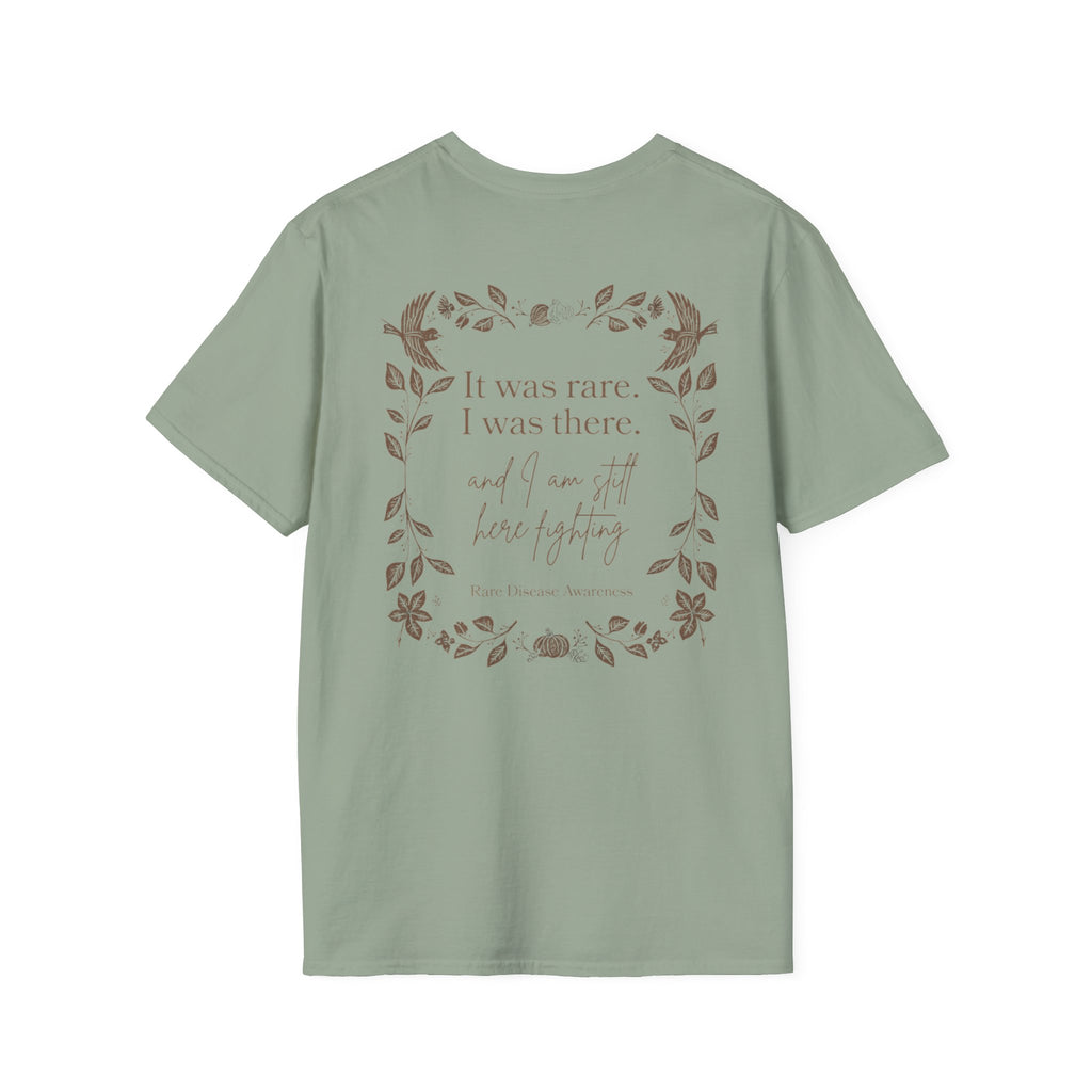 Floral Quote T‑Shirt — "It was rare, I was there" Inspirational Graphic Tee