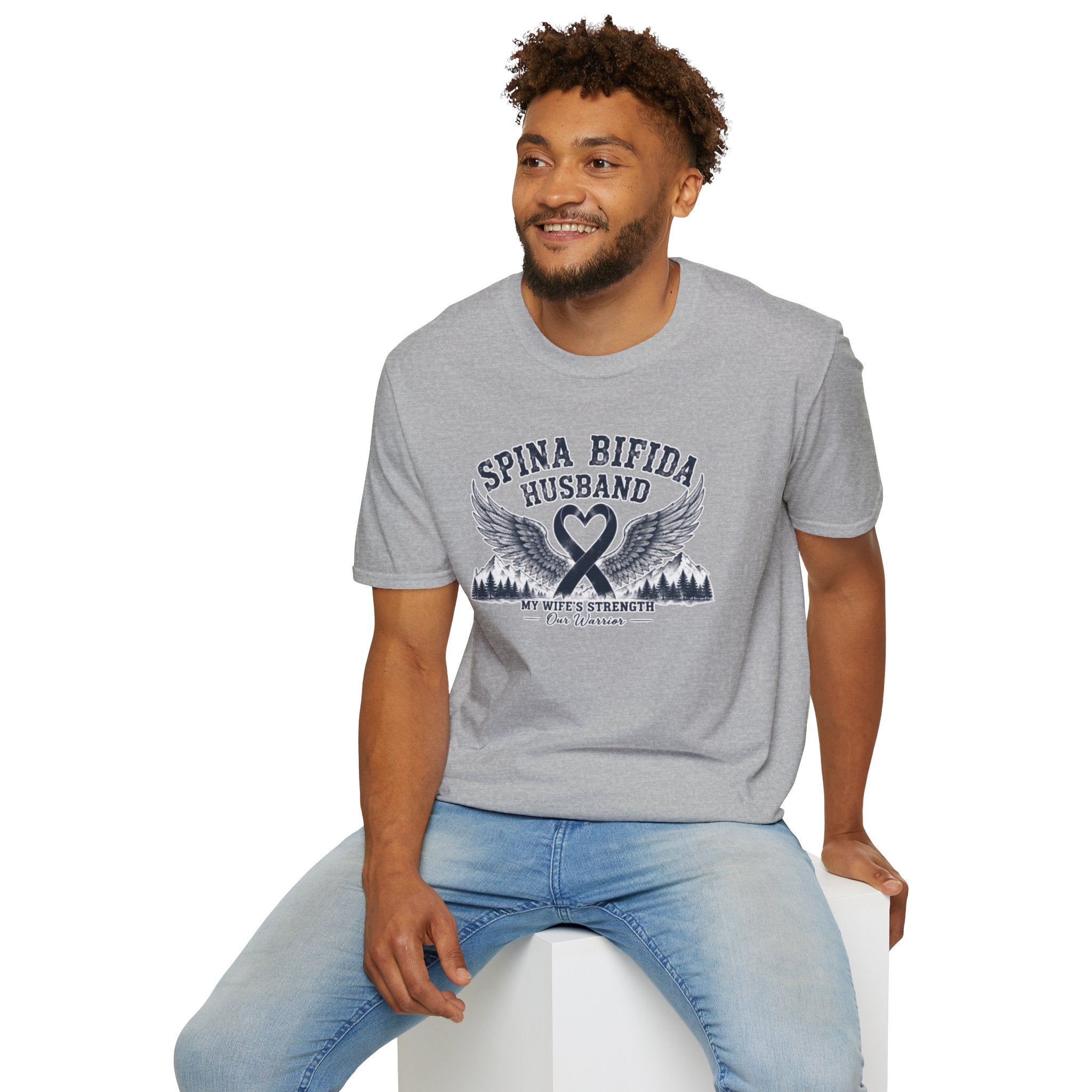 Spina Bifida Husband T-Shirt — My Wife’s Strength Support Tee