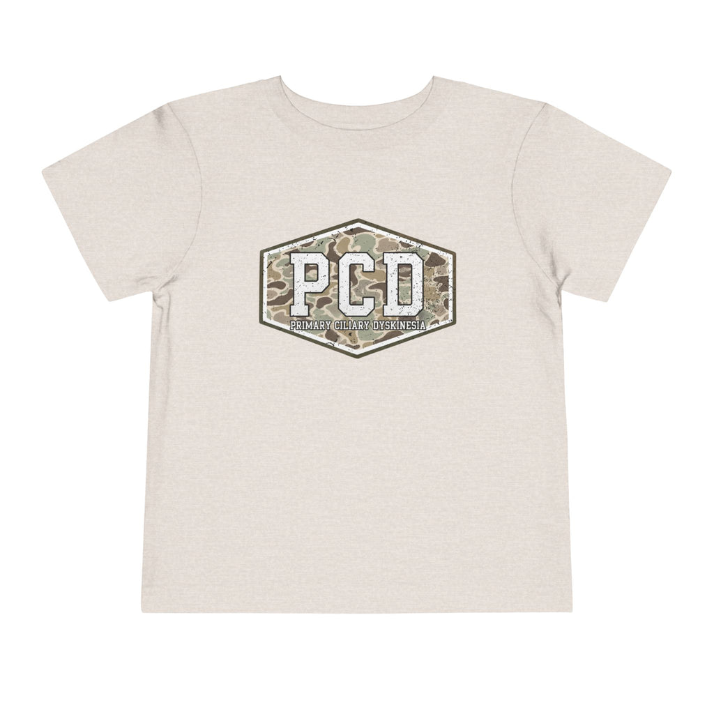 Toddler PCD Camo Logo T-Shirt — Primary Ciliary Dyskinesia Awareness Tee