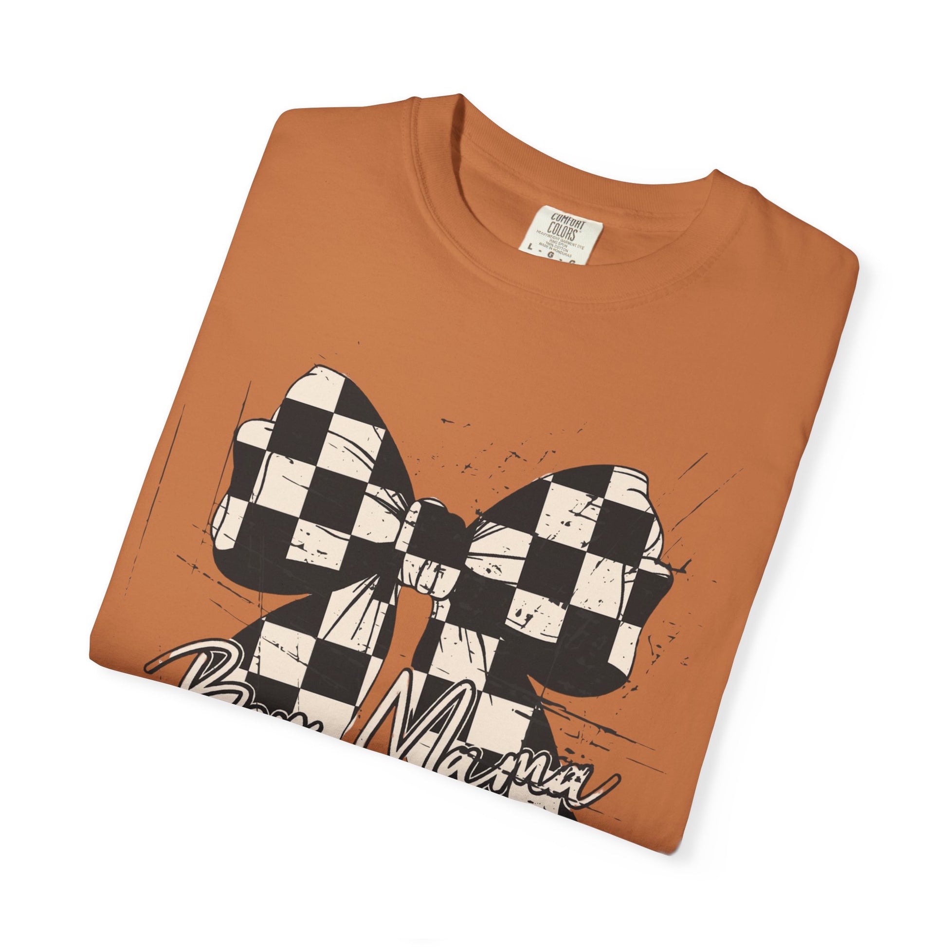 Boy Mom Distressed Checkered T-shirt