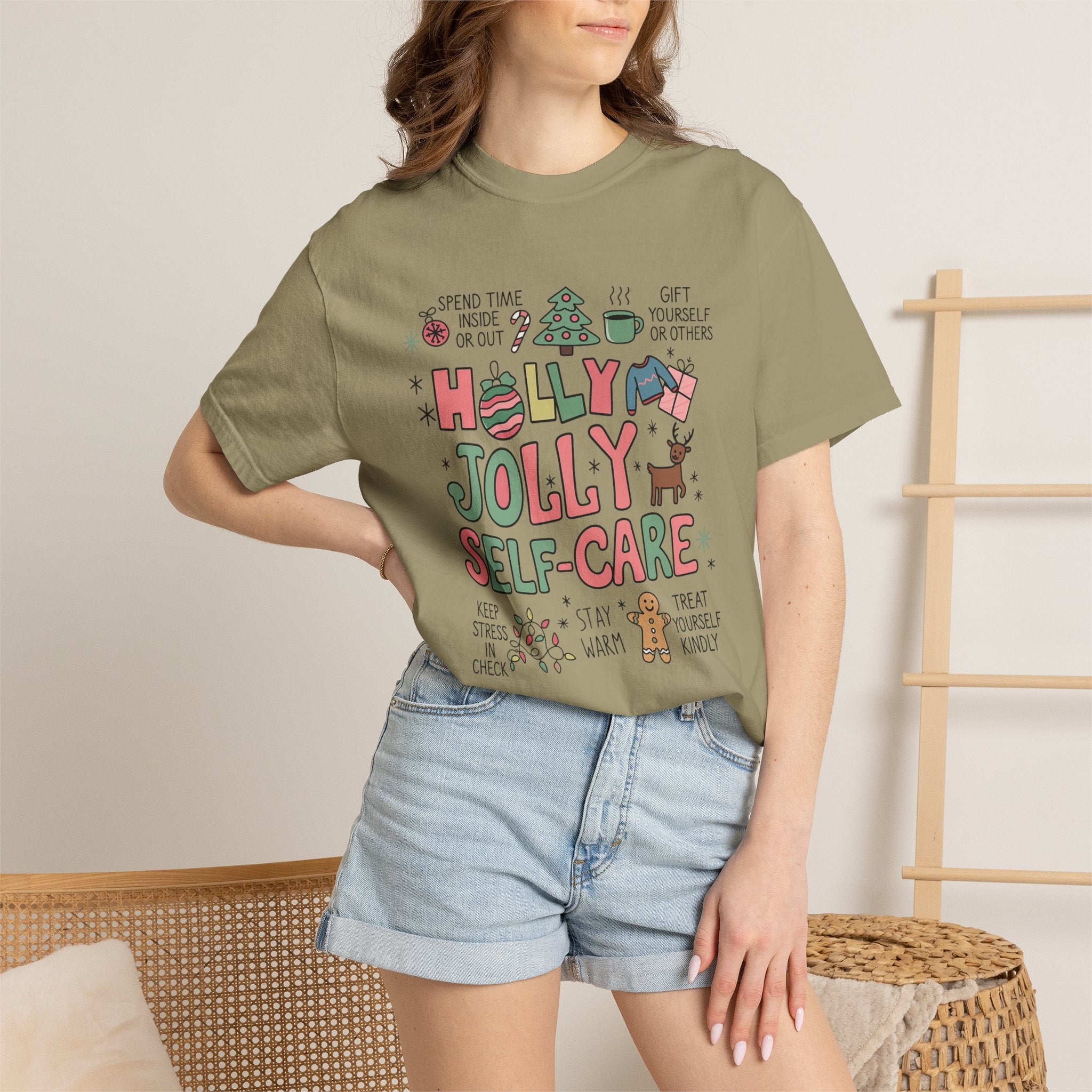 Christmas Self Care Tee — Holiday T-shirt