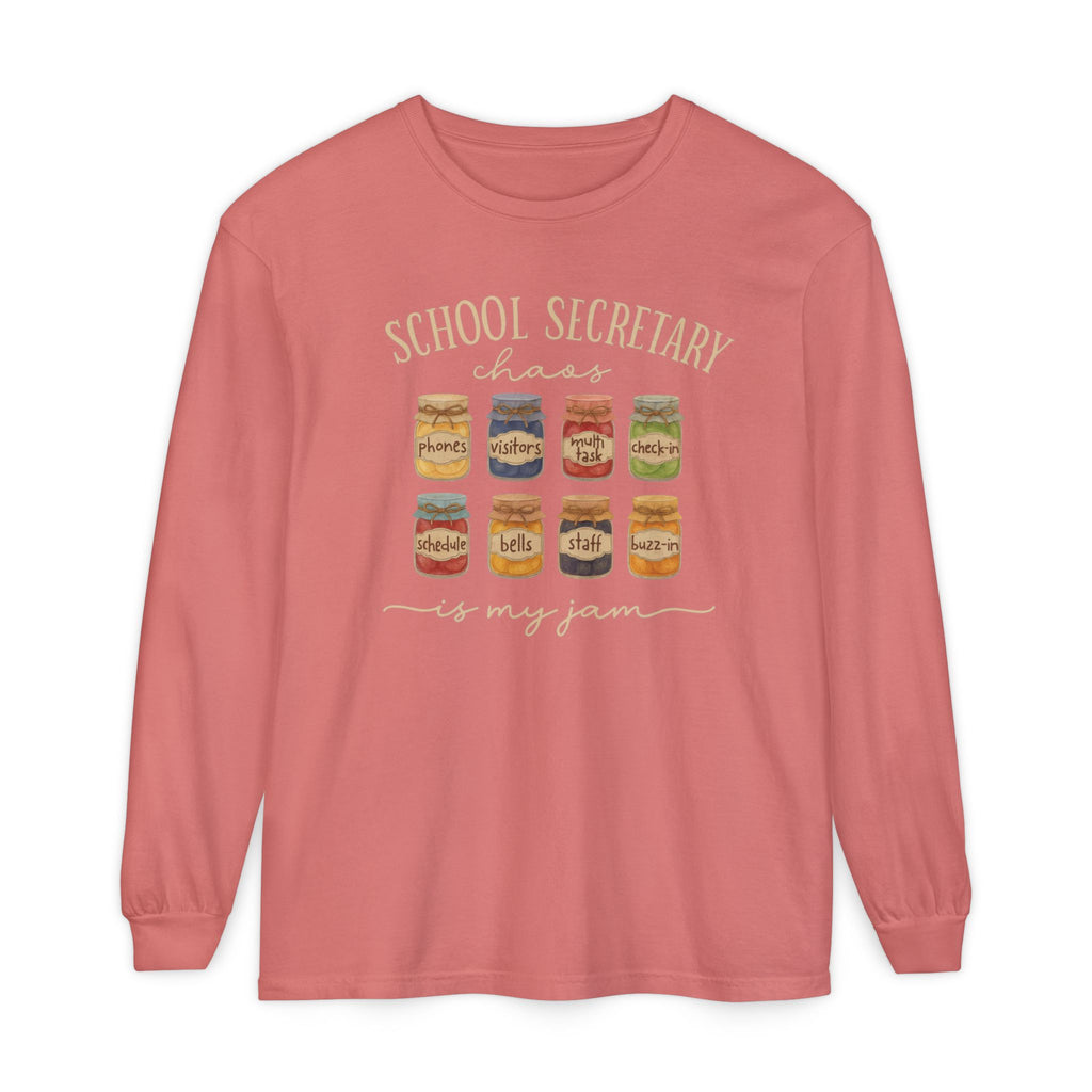 Long Sleeve T-Shirt - School Secretary Jam Design