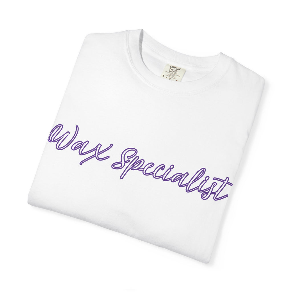 Wax Specialist T-Shirt — Lavender Script Tee