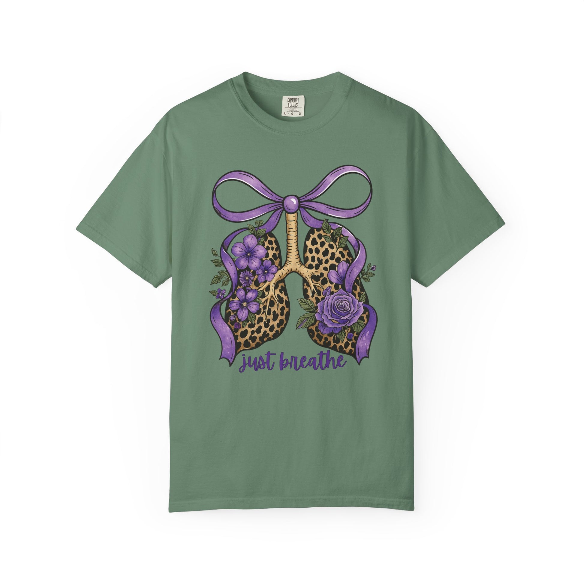 Garment-Dyed T-shirt - Just Breathe Wild Lungs