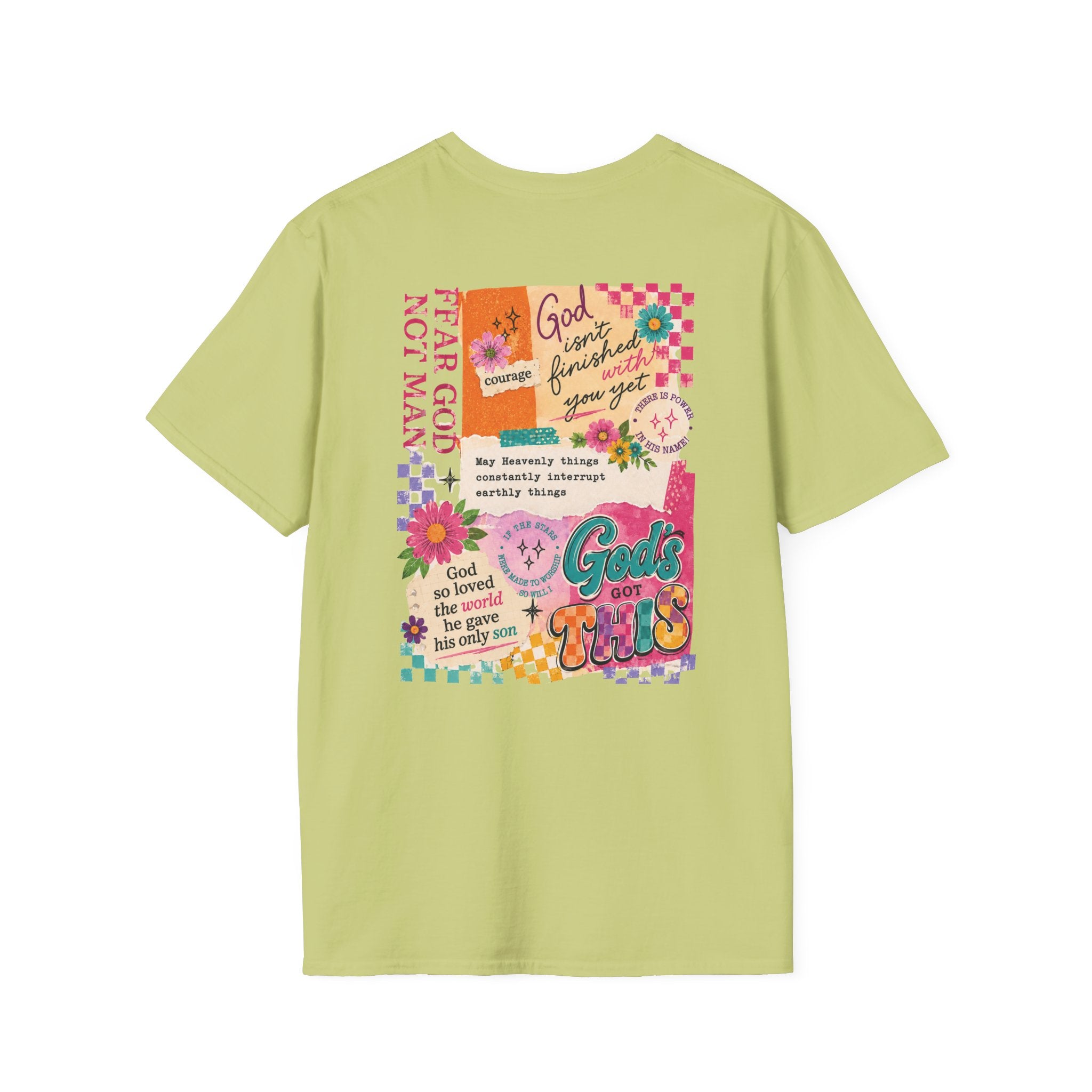 Christian T-Shirt — "God so loved the world he gave his only son" Pocket Design