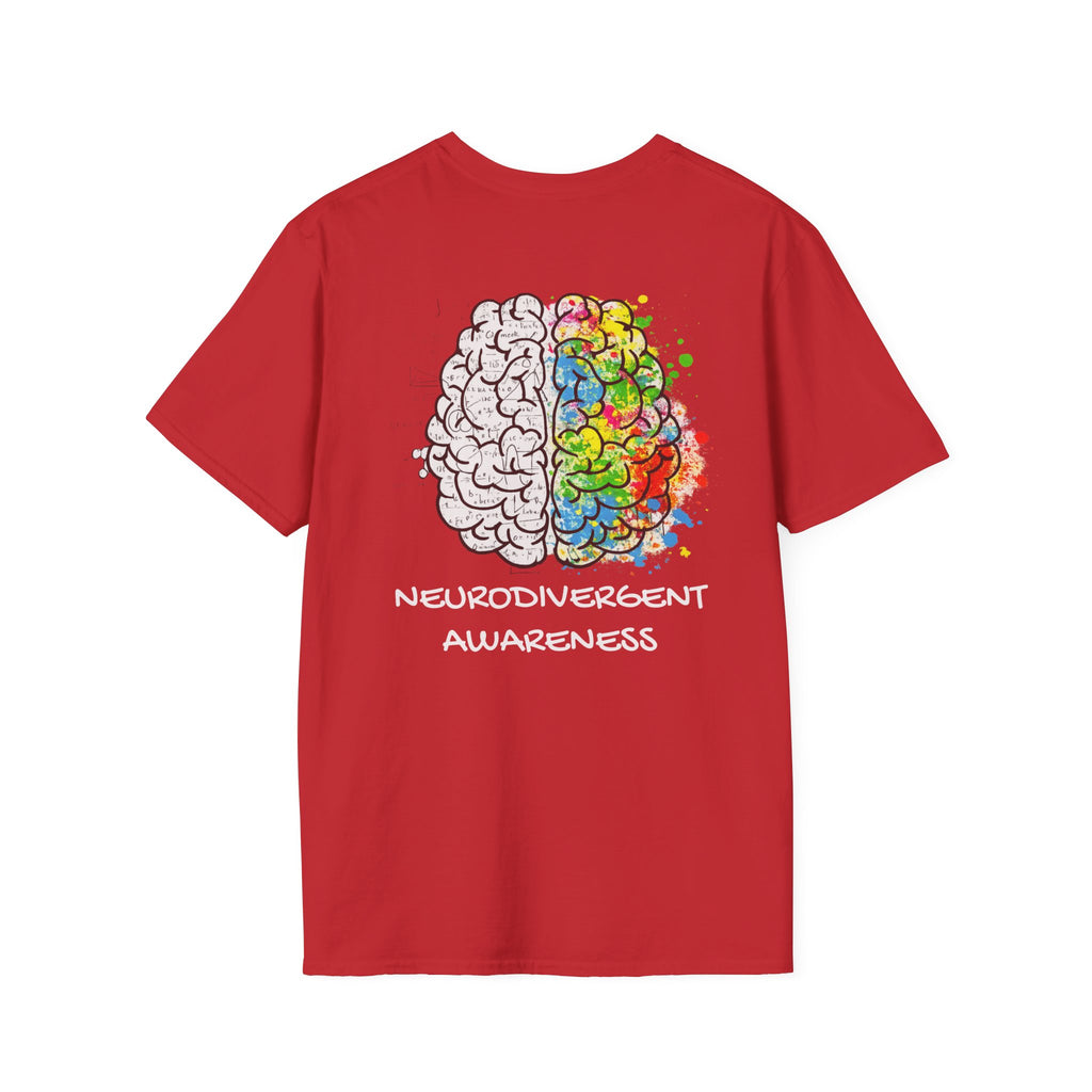 Neurodivergent Awareness T-Shirt — Colorful Brain Infinity Symbol