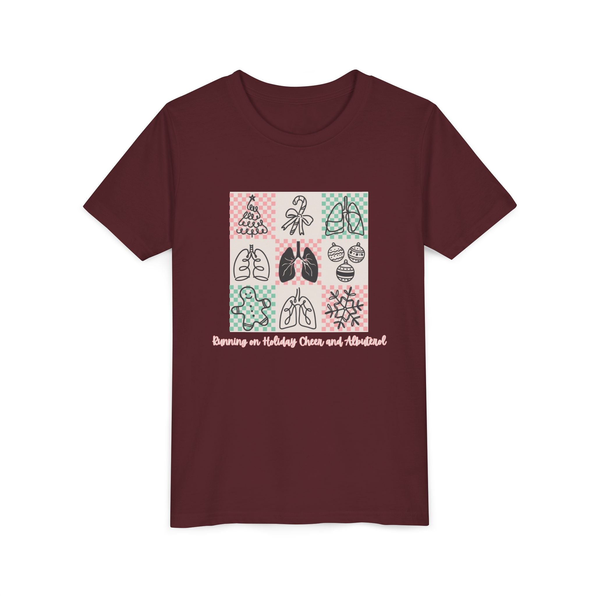 Youth Tee - Running on Holiday Cheer and Albuterol