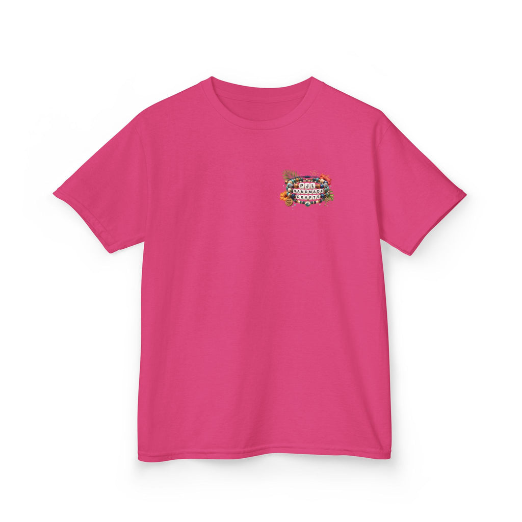 Kids Tee — PJL Handmade Crafts Tropical Floral Logo