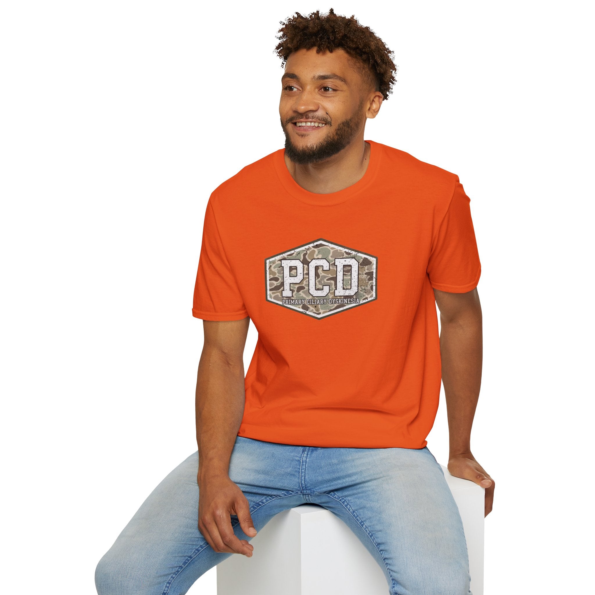 PCD Camo Logo T-Shirt — Primary Ciliary Dyskinesia Awareness Tee