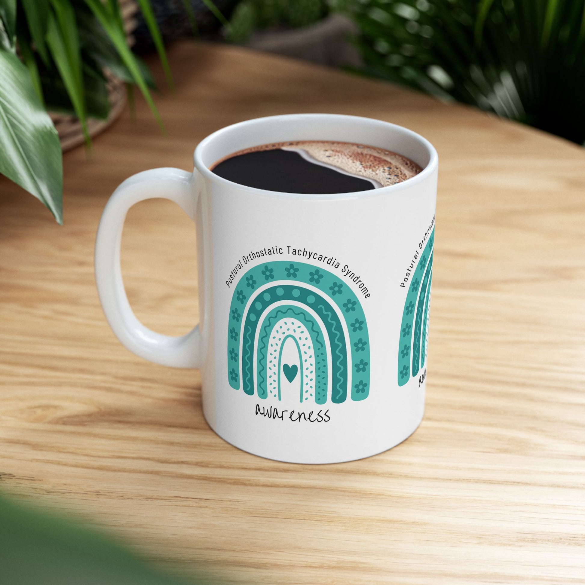 Mug - POTS Awareness Rainbow Ceramic Mug (11oz, 15oz)