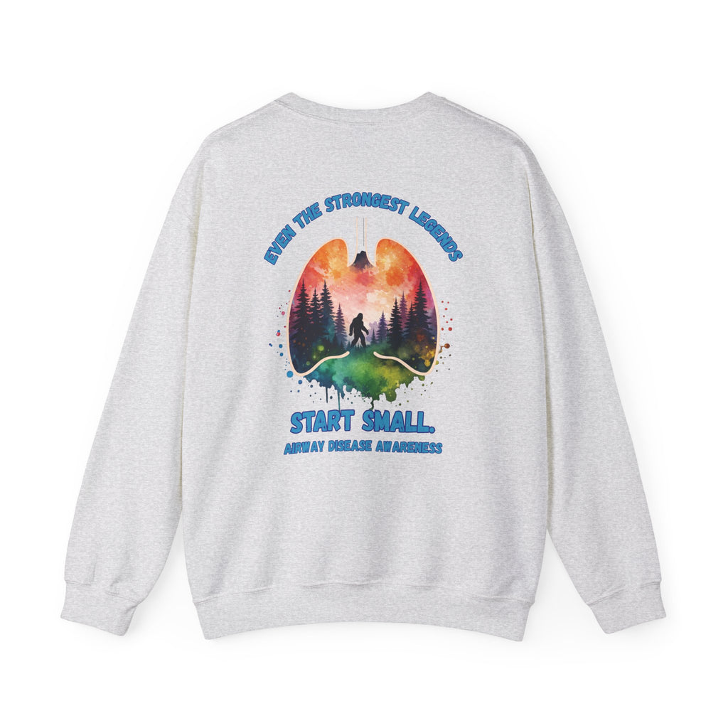 Airway Disease Awareness Tee — "Even the Strongest Legends" SAWYER STRONG crewneck