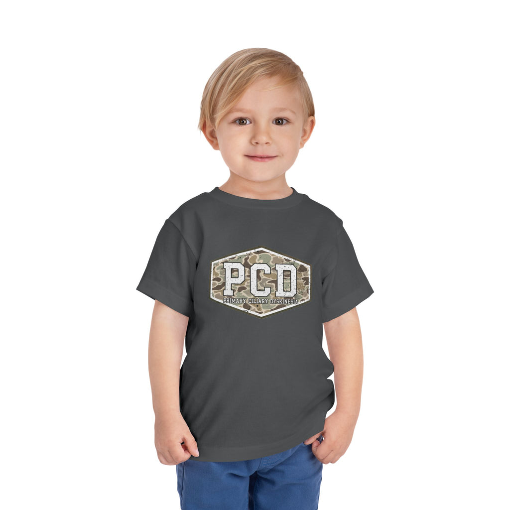 Toddler PCD Camo Logo T-Shirt — Primary Ciliary Dyskinesia Awareness Tee