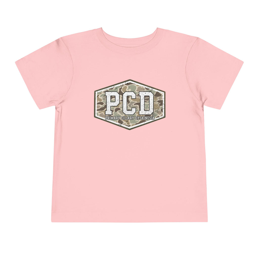 Toddler PCD Camo Logo T-Shirt — Primary Ciliary Dyskinesia Awareness Tee