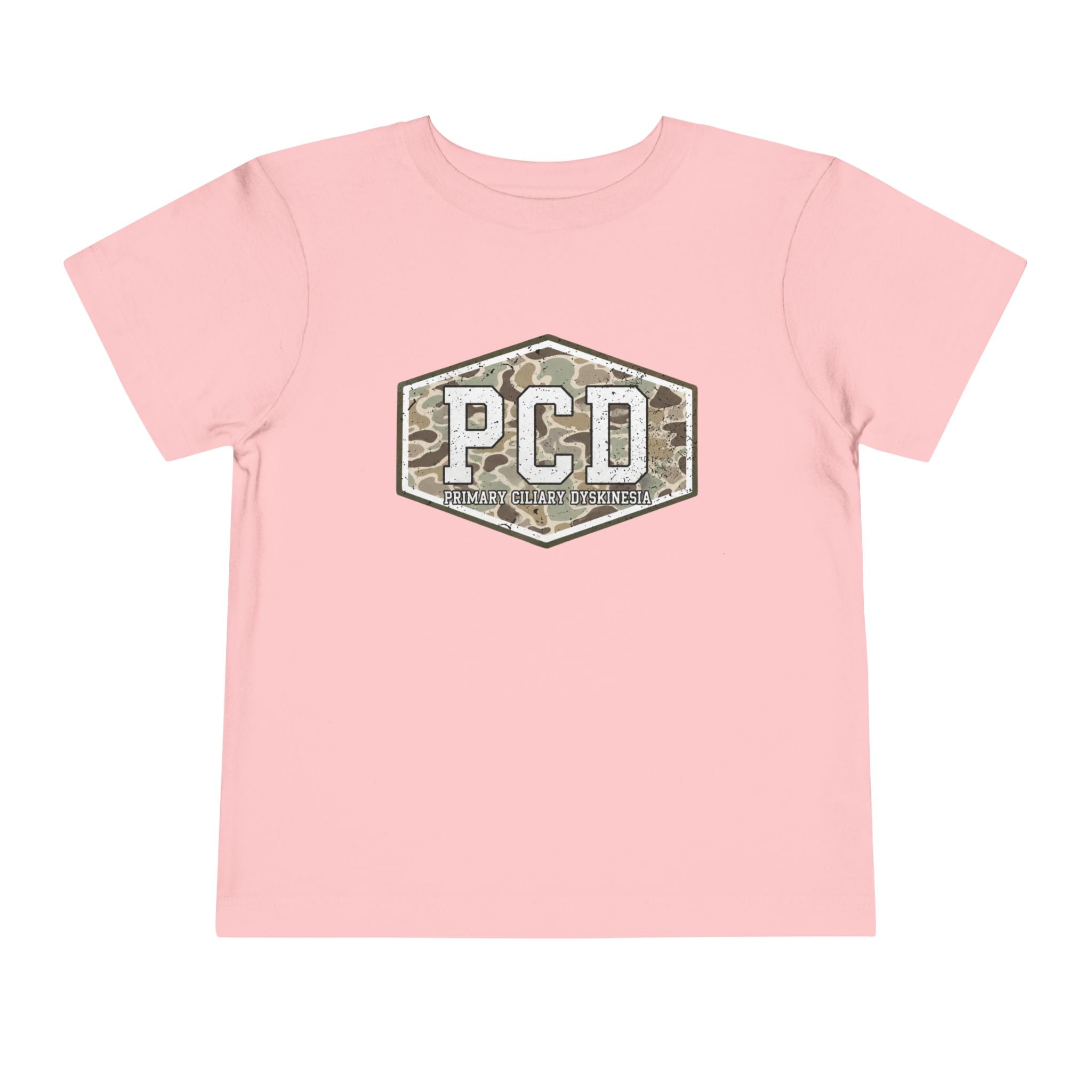 Toddler PCD Camo Logo T-Shirt — Primary Ciliary Dyskinesia Awareness Tee