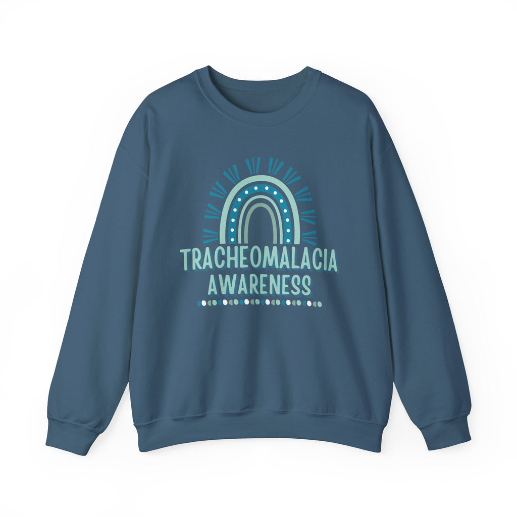 Tracheomalacia Awareness Crewneck — Teal Rainbow Support