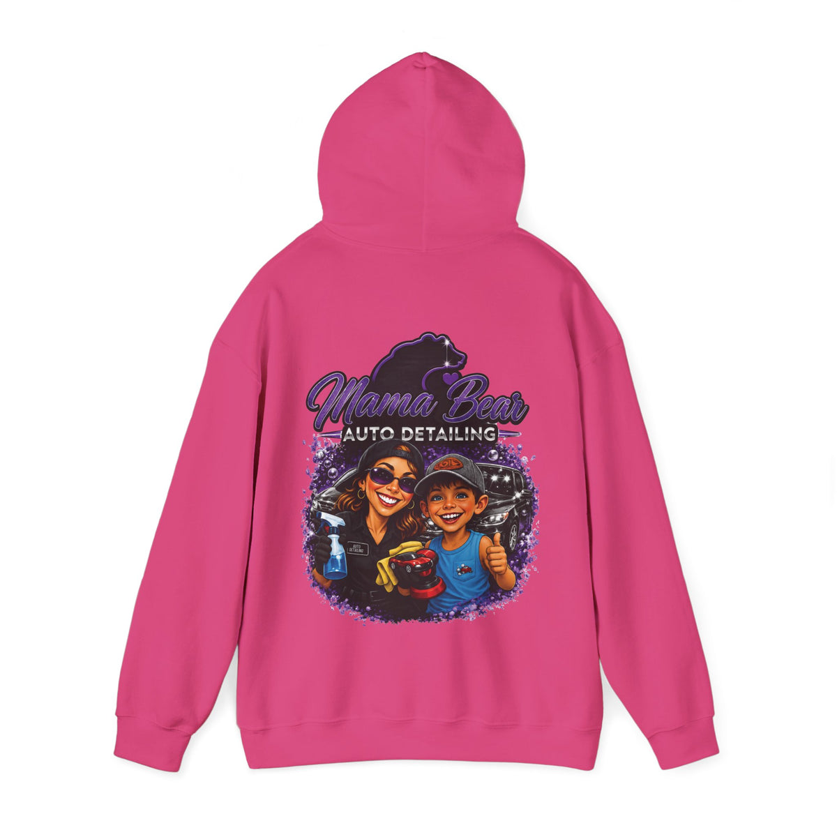Mama Bear Auto Detailing Hoodie — Women's Car Care Team Pullover