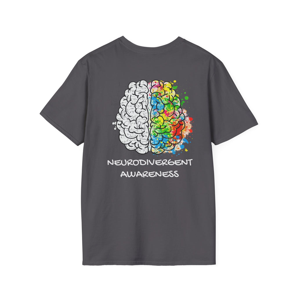 Neurodivergent Awareness T-Shirt — Colorful Brain Infinity Symbol