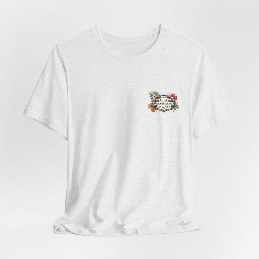 PJL Handmade Crafts Beaded Logo T-Shirt