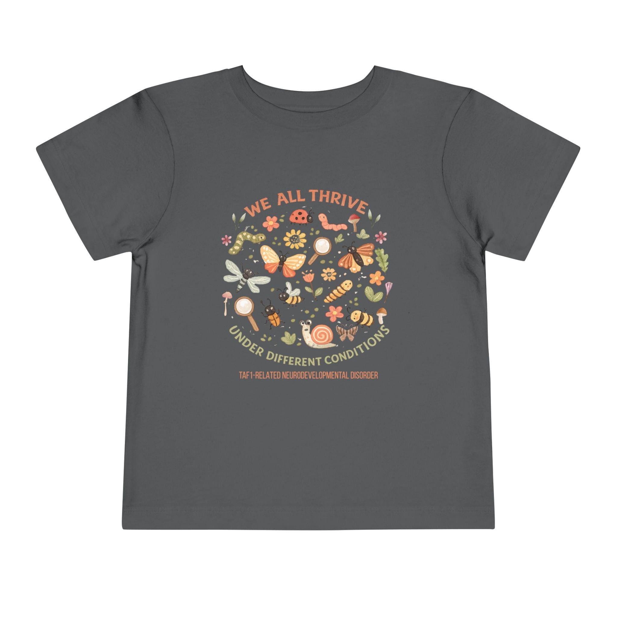 Toddler Tee — "We All Thrive" TAF-1 Neurodevelopmental Disorder Awareness Shirt