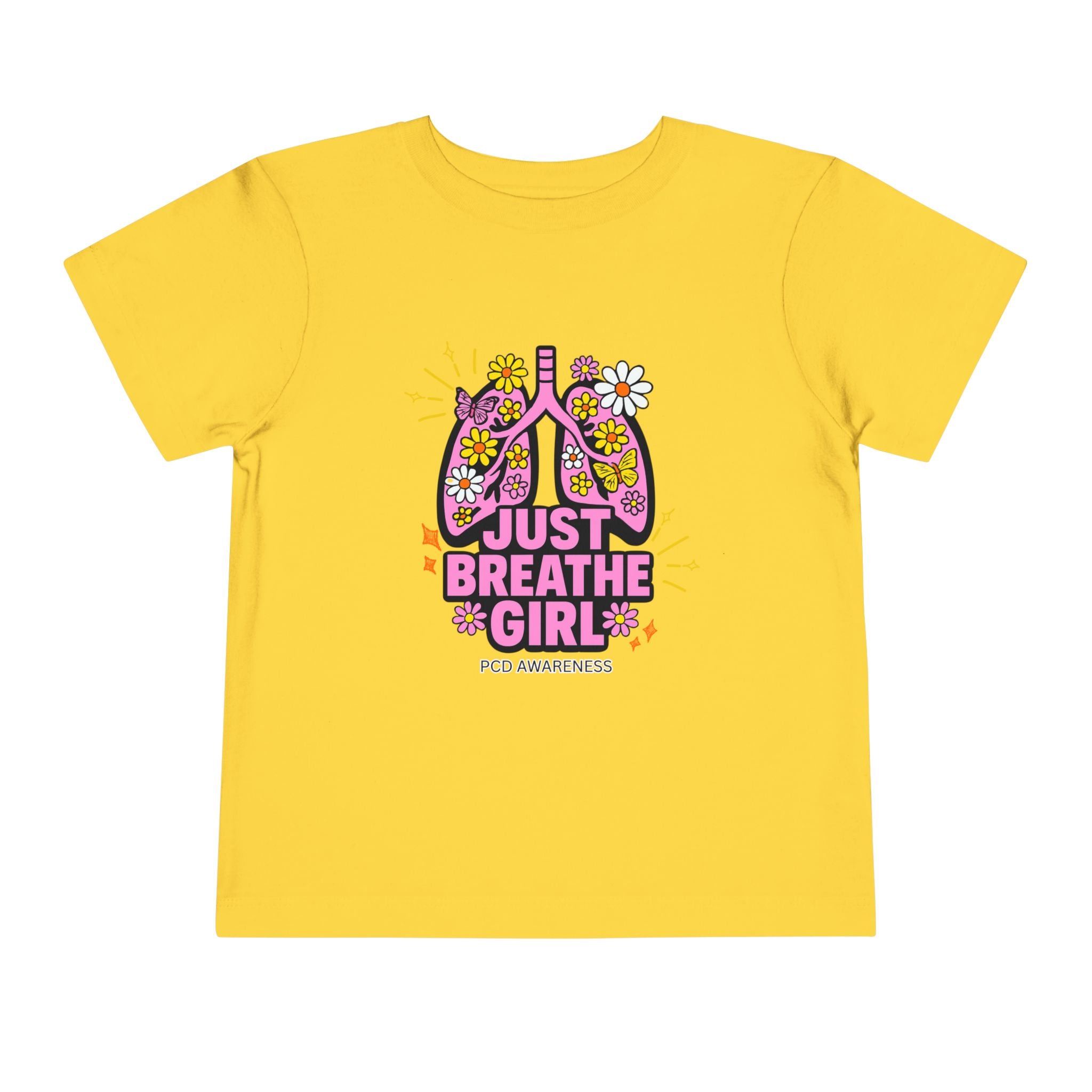 Toddler Tee - Just Breathe Girl for PCD Awareness