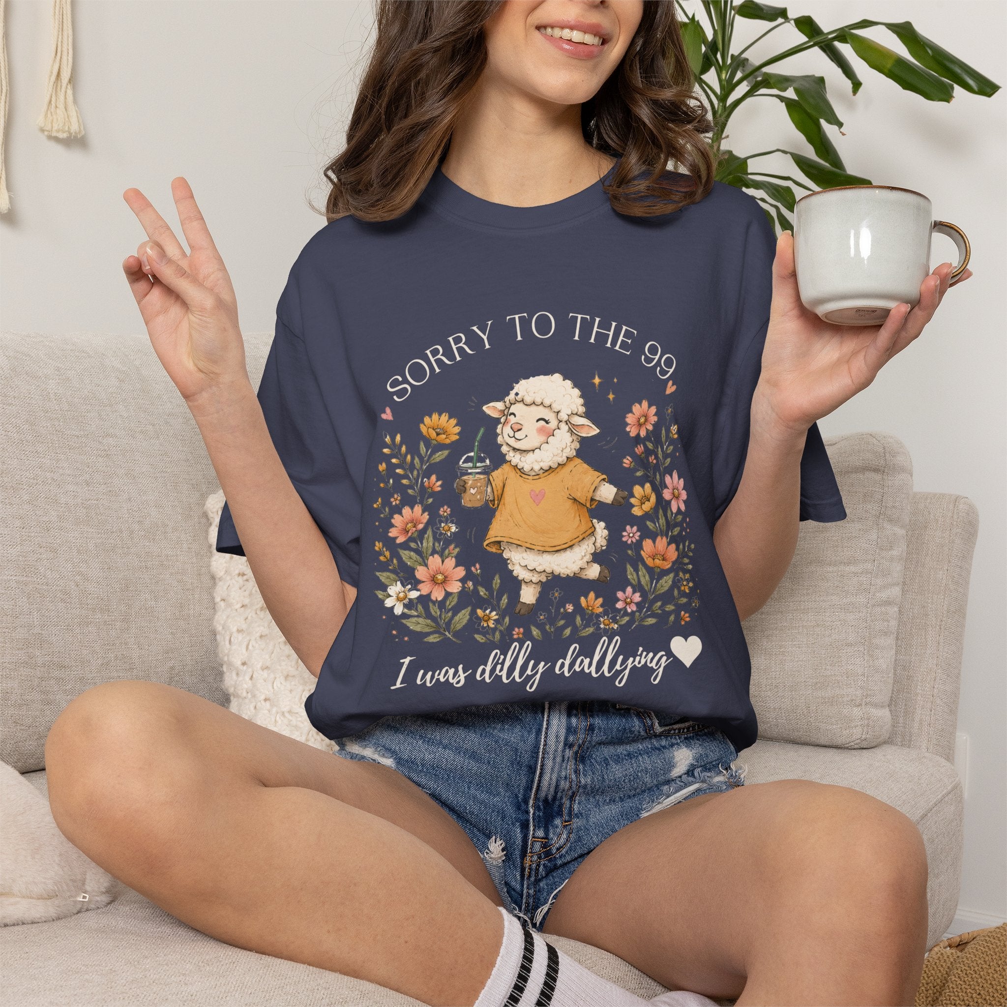 Christian Sheep T-Shirt — "Sorry to the 99, I was dally dallying"