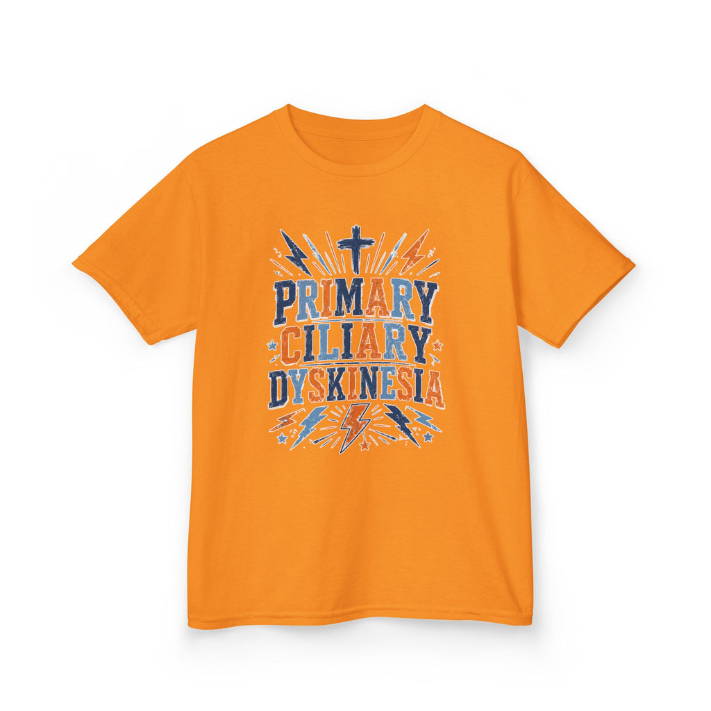 The Kade youth tee— Primary Ciliary Dyskinesia Awareness