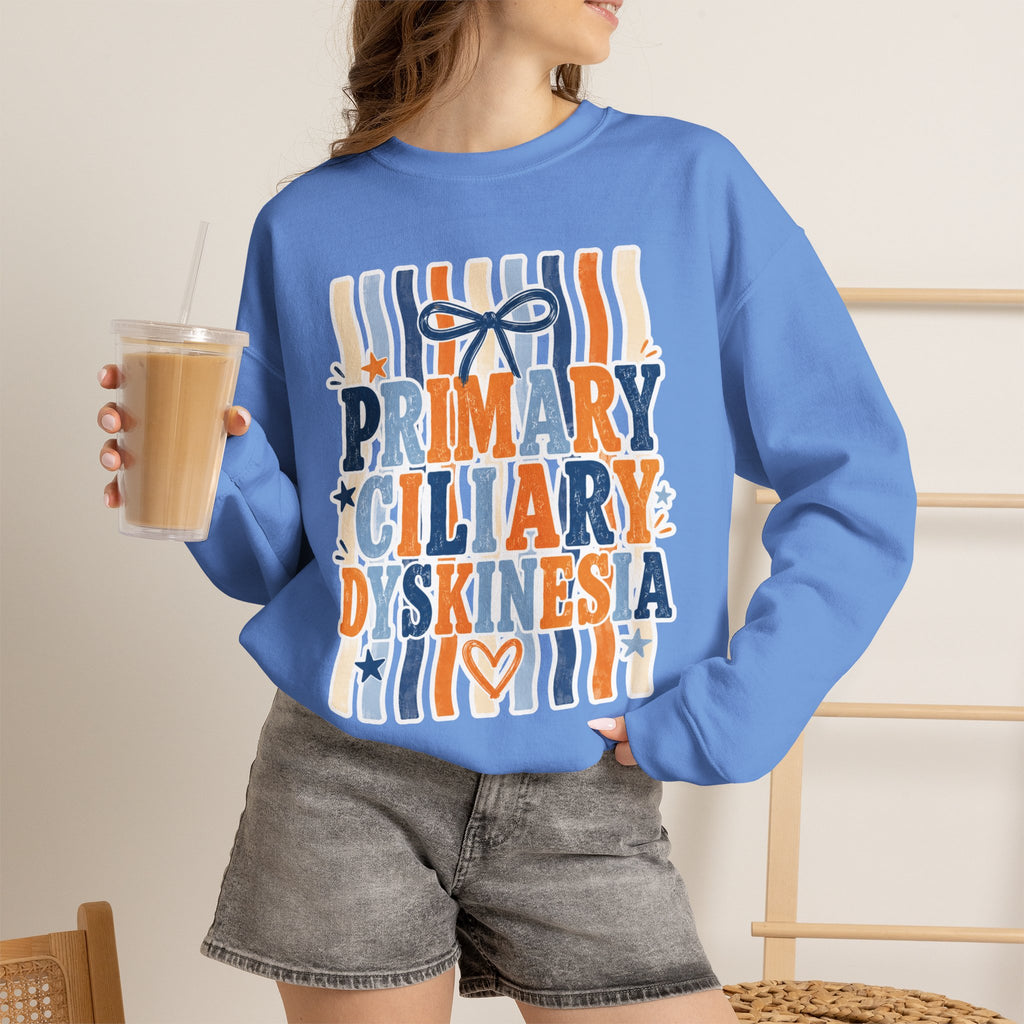 Primary Ciliary Dyskinesia Awareness Crewneck Sweatshirt